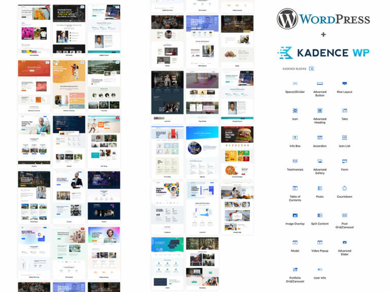 WordPress Kadence Blocks Theme Templates